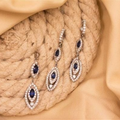 Blue Diamond Pendant Set-0