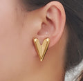 V- cut earrings